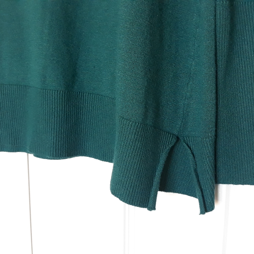 Euc Soft Surroundings Pullover Sweater Solid Teal… - image 4